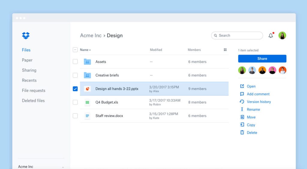 Dropbox Redesigns its UI for Better UX