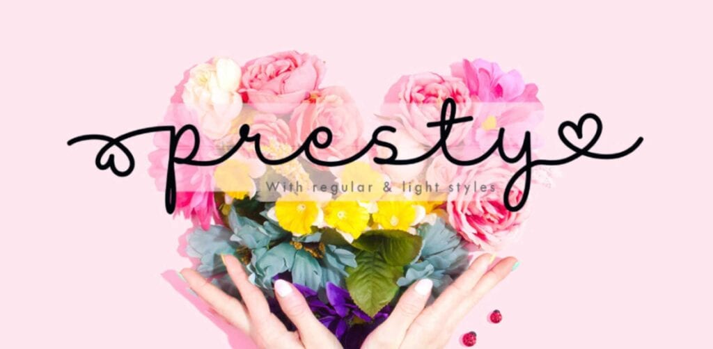 Free Download: Presty Script Font