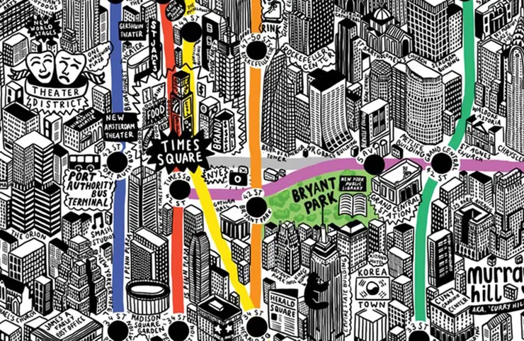 New York mapped by hand