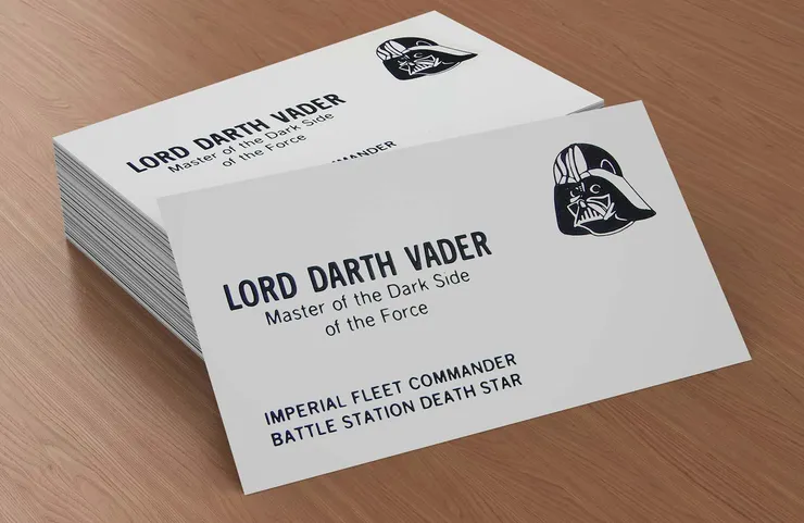 Business cards from a galaxy far, far away