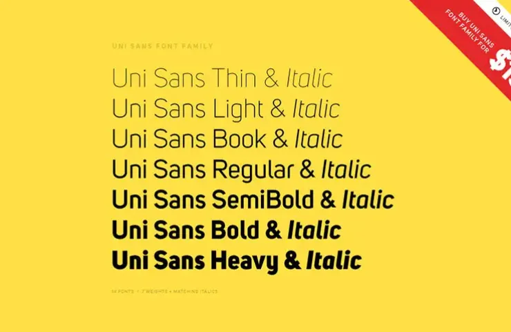 Deal of the week: Complete Uni Sans font family