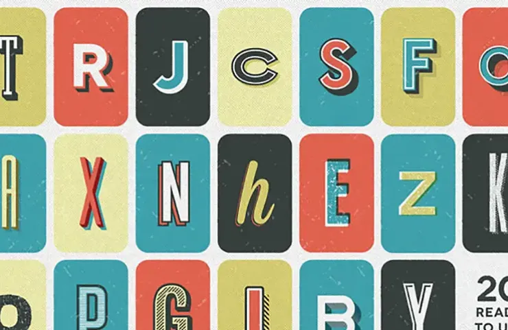 Deal of the week: Retro Textpress, 20 retro text effects for Illustrator