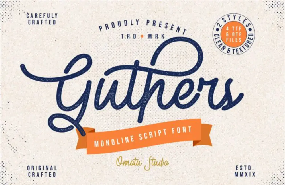 Free Download: Guthers Font