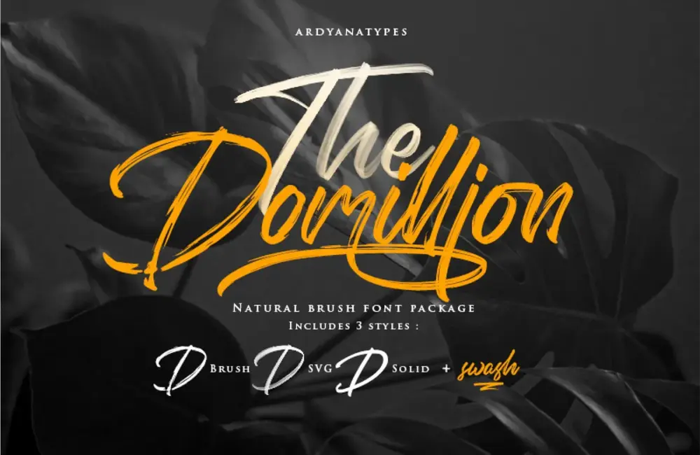 Free Download: The Domillion Brush Font